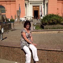 Barbara at the Egyptian Museum