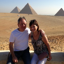 The Pyramids, Giza. Colin & Barbara November 2012.